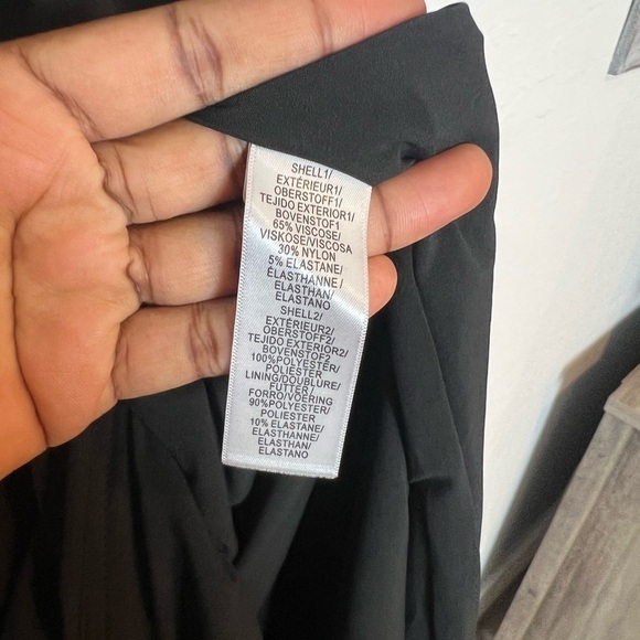 Aidan Mattox Crepe Halter Gown Plunging Illusion V-Neckline Dress - Picture 11 of 11